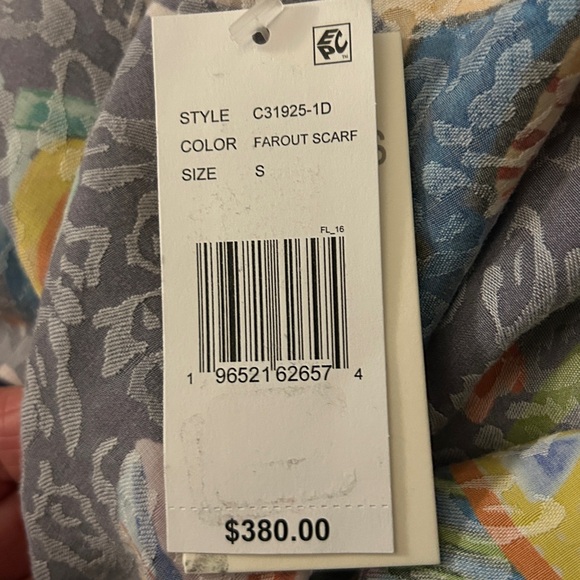 Johnny Was Eva Printed Farout Vibrant Womens Floral Maxi Scarf Dress Size S NWT - Picture 7 of 7